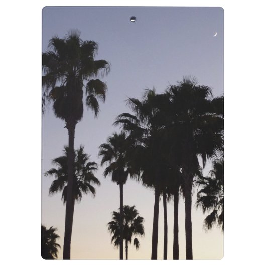 Dusk met Palm Trees Tropische Scene Klembord (Achterkant)