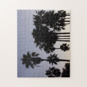Dusk met Palm Trees Tropische Scene Legpuzzel (Verticaal)