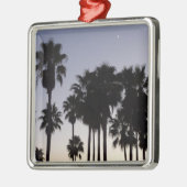 Dusk met Palm Trees Tropische Scene Metalen Ornament (Links)