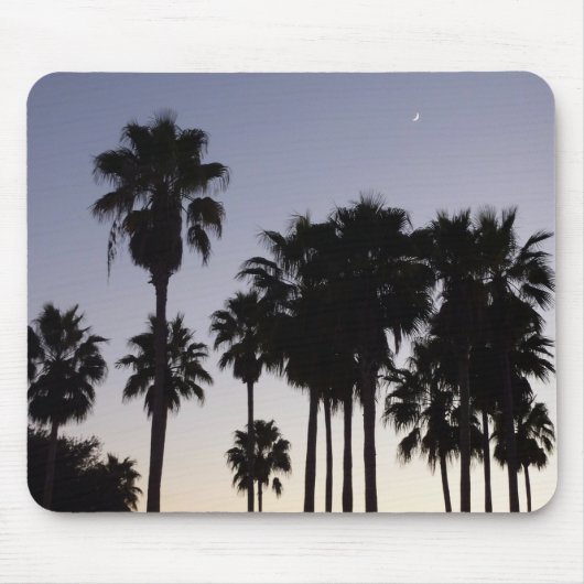 Dusk met Palm Trees Tropische Scene Muismat (Voorkant)