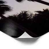 Dusk met Palm Trees Tropische Scene Perfect Poster (Hoek)