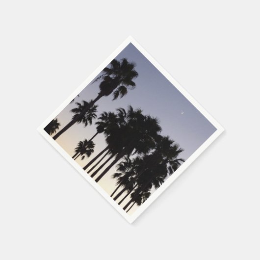 Dusk met Palm Trees Tropische Scene Servetten (Hoek)
