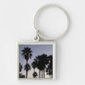 Dusk met Palm Trees Tropische Scene Sleutelhanger (Voorkant)