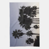 Dusk met Palm Trees Tropische Scene Theedoek (Verticaal)