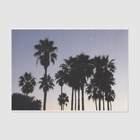 Dusk met Palm Trees Tropische Scene Tissuepapier (Voorkant)