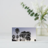 Dusk met Palm Trees Tropische Scene Visitekaartje (Staand voorkant)