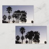 Dusk met Palm Trees Tropische Scene Visitekaartje (Voorkant / Achterkant)