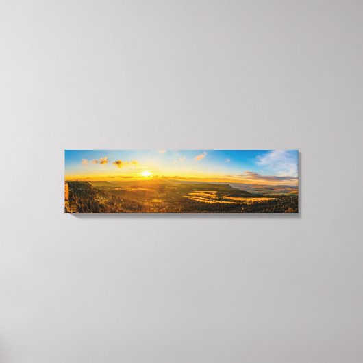 Dusk naar Dawn Hillside Uitzicht Panorama Print (Voorkant)