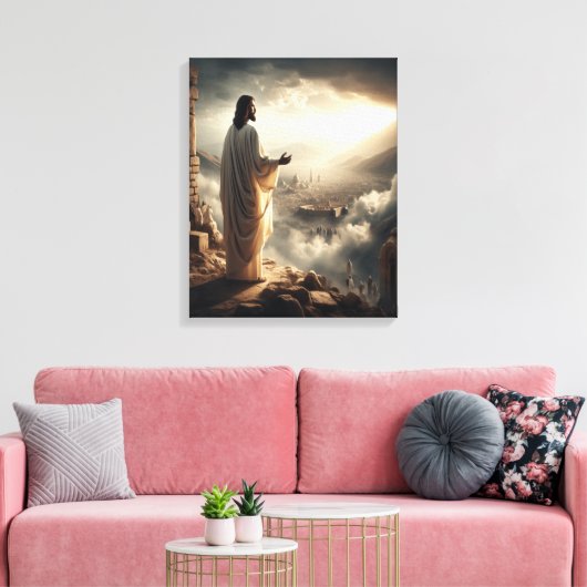 Dusk ontmoet glorie bij de hemelpoort canvas afdruk (Insitu (Woonkamer))