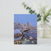 Dusk op Bell Harbour in Seattle, Washington. Briefkaart (Staand voorkant)