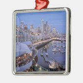 Dusk op Bell Harbour in Seattle, Washington. Metalen Ornament (Links)