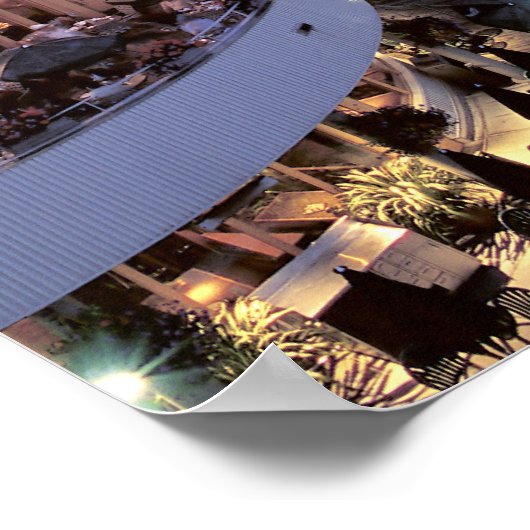 Dusk op Bell Harbour in Seattle, Washington. Poster (Hoek)