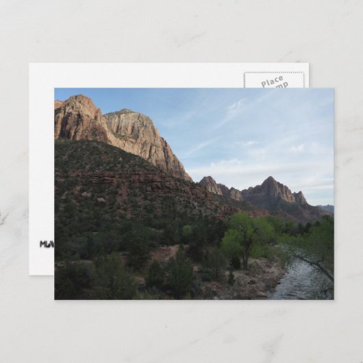 Dusk op Canyon Junction in Zion National Park Briefkaart (Voorkant / Achterkant)