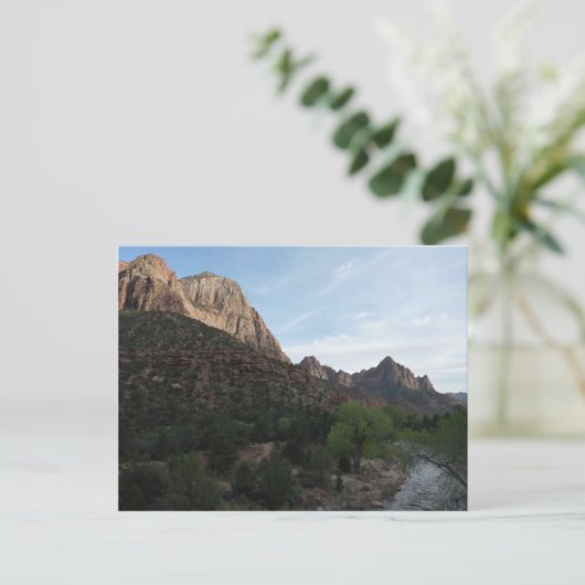 Dusk op Canyon Junction in Zion National Park Briefkaart (Staand voorkant)