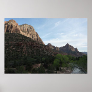 Dusk op Canyon Junction in Zion National Park Poster