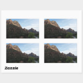 Dusk op Canyon Junction in Zion National Park Rechthoekige Sticker (Vel)