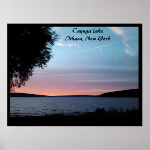 DUSK OP CAYUGA LAKE POSTER