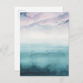 Dusk op de baai - Waterverf Briefkaart (Voorkant / Achterkant)