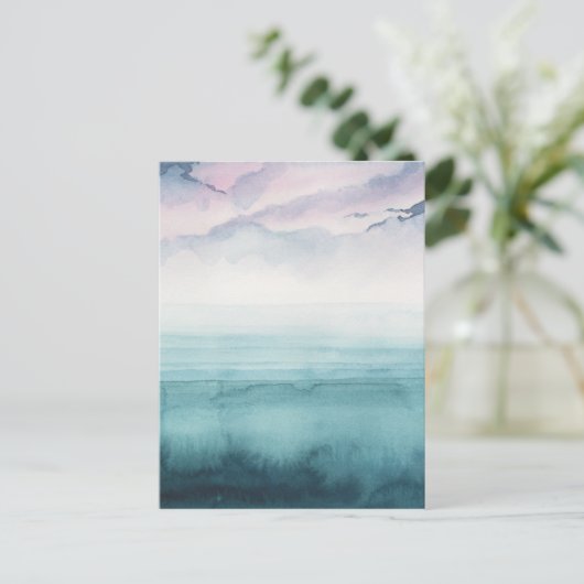 Dusk op de baai - Waterverf Briefkaart (Staand voorkant)