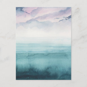 Dusk op de baai - Waterverf Briefkaart