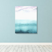Dusk op de baai - Waterverf Canvas Afdruk (Insitu (Houten vloer))