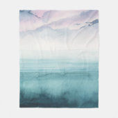 Dusk op de baai - Waterverf Fleece Deken (Voorkant)