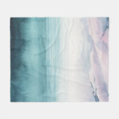 Dusk op de baai - Waterverf Fleece Deken (Voorkant (Horizontaal))
