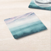 Dusk op de baai - Waterverf Kartonnen Onderzetters (Schuin)