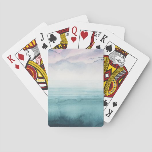 Dusk op de baai - Waterverf Pokerkaarten (Achterkant)