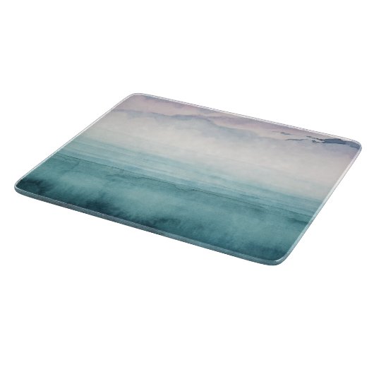 Dusk op de baai - Waterverf Snijplank (Hoek)