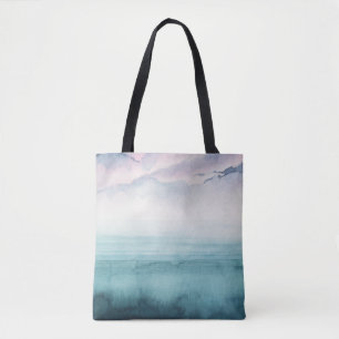 Dusk op de baai - Waterverf Tote Bag