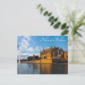 Dusk op de kathedraal van Palma de Mallorca Briefkaart (Staand voorkant)