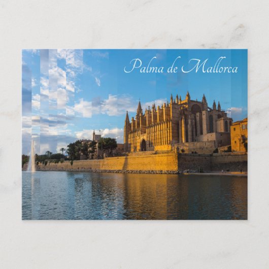 Dusk op de kathedraal van Palma de Mallorca Briefkaart (Voorkant)