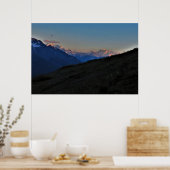 Dusk op de Zwitserse Alpen Poster (Keuken)
