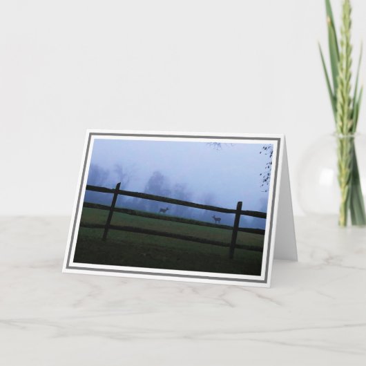 Dusk op het platteland met twee deer kaart (Voorkant)