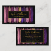 Dusk roze en Paarse penseelstreken Visitekaartje (Voorkant / Achterkant)