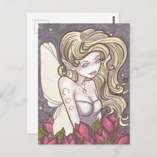 Dusk Rozen Night Fantasy Art Briefkaart (Voorkant / Achterkant)
