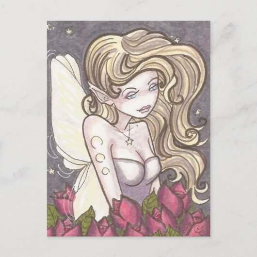 Dusk Rozen Night Fantasy Art Briefkaart (Voorkant)