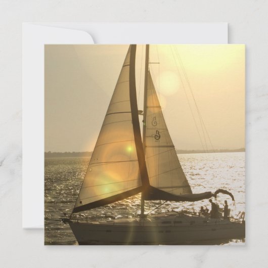 Dusk Sailing Invitations Kaart (Voorkant)