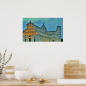 Dusk Settles on the Piazza dei Miracoli, Poster (Keuken)