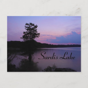 Dusk Twilight op het Sardis Lake Mississippi brief Briefkaart