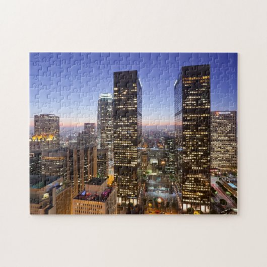 Dusk Uitzicht Los Angeles Legpuzzel (Horizontaal)