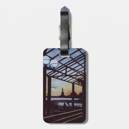 Dusk van Freedom's Birthplace Bagagelabel (Achterkant verticaal)