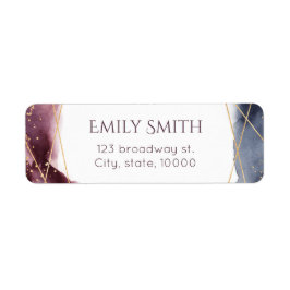 Dusk Waterverf Geometric Modern return address Etiket