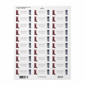 Dusk Waterverf Geometric Modern return address Etiket (Full Sheet)