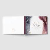 Dusk Waterverf Geometric Modern Wedding Gastenboek (Volledig)