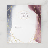Dusk Waterverf Geometrische Bruiloft Plaats Kaart Plaatskaartje (Buitenkant ongevouwen)