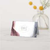 Dusk Waterverf Geometrische Bruiloft Plaats Kaart Plaatskaartje (Achterkant)