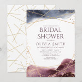 Dusk Waterverf Geometrische moderne Vrijgezellenfe Kaart (Voorkant / Achterkant)