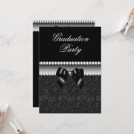 Dusky Black Graduation Party Kaart